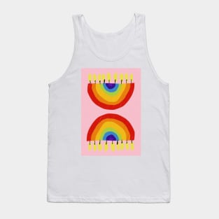 Rainbow Chanukiah Light Pink Tank Top